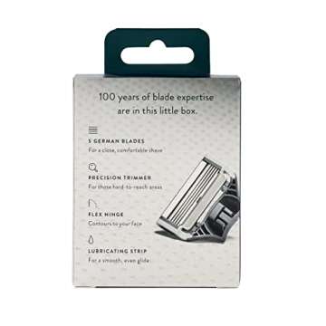 Harry's Razor Blades (1 Pack of 4) in Durable Hinged Water Friendly Travel Case