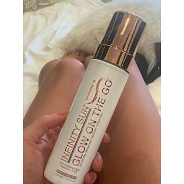 Infinity Sun, Glow on the Go | Self Tanner Bronze Mousse | Sunless Tanner for all Skin Tones | Natur...
