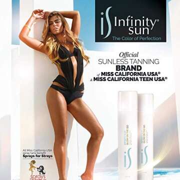 Infinity Sun, Glow on the Go | Self Tanner Bronze Mousse | Sunless Tanner for all Skin Tones | Natural Glow Instant Sun | Quick Dry, Streak Free | Rapid 2 Hour Self-Tanning, 7Oz