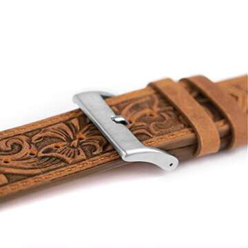 Falandi for Apple Watch Band Leather 42mm 41mm 40mm, Western Retro Leather Classical Replacement Sma...