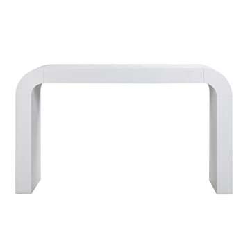 Tov Furniture Hump Wooden 54" Console Table (White) | Living Room Accent Table | Entryway Table