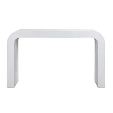 Tov Furniture Hump Wooden 54" Console Table (White) | Living Room Accent Table | Entryway Table
