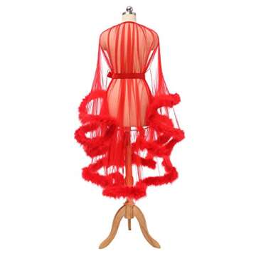 Tulle Feather Robes for Women - Elegant & Customizable