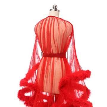 Tulle Feather Robes for Women - Elegant & Customizable