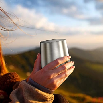 THILY Stemless Wine Glasses with Lid & Straw Set