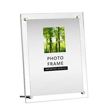 Modern Acrylic Photo Frame - Desktop/Free Standing (8x10 inch)