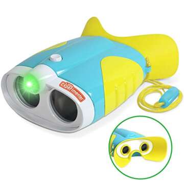 Night Vision Binoculars for Kids Binocular Toys Christmas Stocking Stuffers Gift Ideas, with Flash Light & Face Comfort Rubber Learning & Educational STEM Gifts for Boys & Girls Ages 3 4 5 6 Years Old
