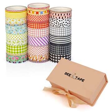 Washi Tape Gift Box Set - 30 Rolls for Arts and Crafts