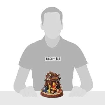 Enesco Disney Traditions by Jim Shore Winnie The Pooh Mount Sanders Carved by Heart Figurine, 7.48 Inch, Multicolor
