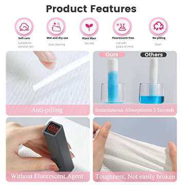 GXF Compressed Towel Portable Cotton Hypoallergenic Washcloths