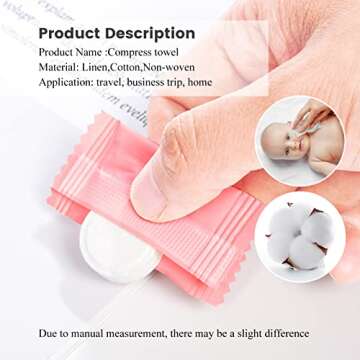 GXF Compressed Towel Portable Cotton Hypoallergenic Washcloths