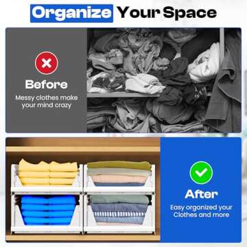 Simplest Living Stackable Storage Baskets – Set of 4