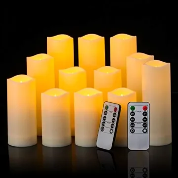 Enpornk 12-Piece Waterproof Flameless Candles with Remote