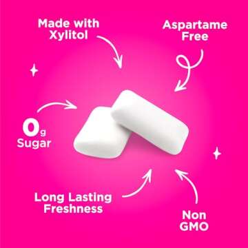 PUR Gum | Sugar-Free Pomegranate Mint Chewing Gum 55pcs