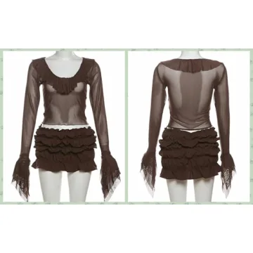 RISCUYY Sexy Two Piece Outfits for Women Going Out