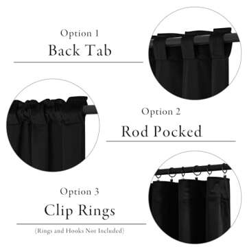 KGORGE Black Velvet Room Darkening Curtains 84 Inch