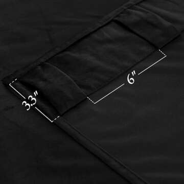 KGORGE Black Velvet Room Darkening Curtains 84 Inch