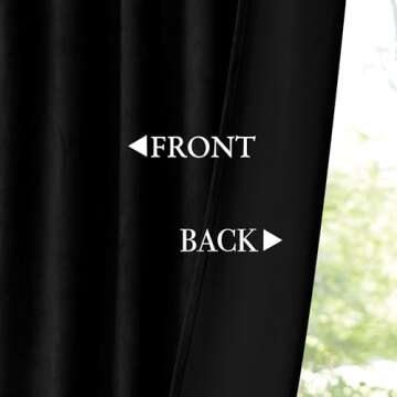 KGORGE Black Velvet Room Darkening Curtains 84 Inch