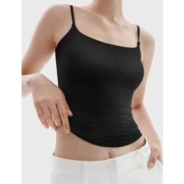 Stylish PUMIEY Tank Top for Women - Jet Black Camisole