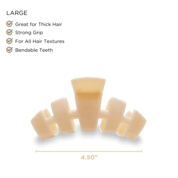 TELETIES Large Hair Clip - Ultimate Grip for Thick Hair