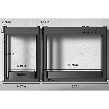 POUGNY 2-Tier Under Sink Organizer with Sliding Drawers & Hooks