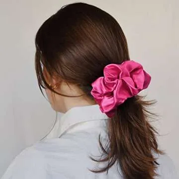 Large Silk Satin Scrunchies for Women - Jumbo Hair Ties