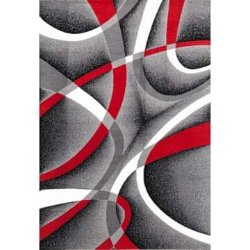 Persian Area Rugs 2305 Gray 5x7 Abstract Area Rug - Comfort & Style