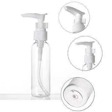 ALINK 16pcs Travel Size Toiletry Bottles Set, Tsa Approved Clear Cosmetic Makeup Liquid Containers with Zipper Bag