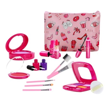 RONGGE Girl Gifts Pretend Play Makeup Toys Beauty Set for Toddler Little Girls Age 3 4 5 6-8 Kids Yo...