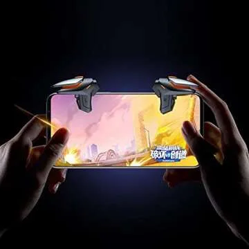 BoxWave Gaming Gear Compatible with Samsung Galaxy S20 Ultra 5G - Touchscreen QuickTrigger Auto, Trigger Buttons Autofire Gaming Mobile FPS - Jet Black