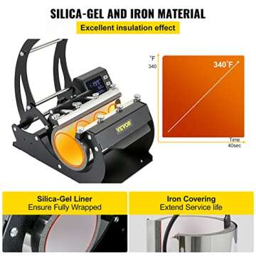 VEVOR Mug Heat Press for 20oz Tumblers & Mugs