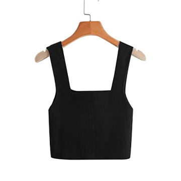Trendy Ribbed Crop Top Tank for Women by Verdusa