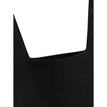 Trendy Ribbed Crop Top Tank for Women by Verdusa