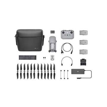 DJI Mavic Air 2 Fly More Combo - Drone Quadcopter UAV with 48MP Camera 4K Video 1/2" CMOS Sensor 3-Axis Gimbal 34min Flight Time ActiveTrack 3.0, Grey (Renewed)