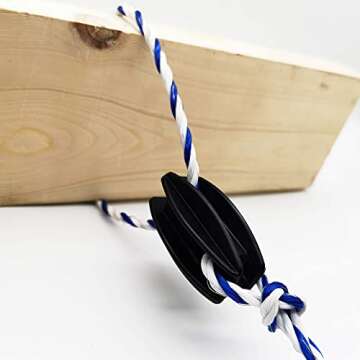 20 Pcs Black Corner Post Electric Fence Insulator for Electric Fence Wire