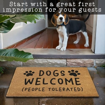 Funny Dogs Welcome Mat for Outdoor and Indoor Use