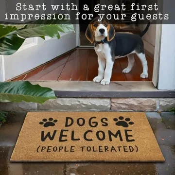Funny Dogs Welcome Mat for Outdoor and Indoor Use