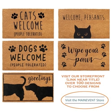 Funny Dogs Welcome Mat for Outdoor and Indoor Use