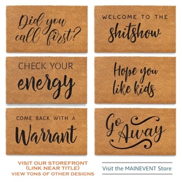 Funny Dogs Welcome Mat for Outdoor and Indoor Use