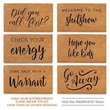 Funny Dogs Welcome Mat for Outdoor and Indoor Use