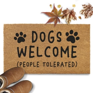 Funny Dogs Welcome Mat for Outdoor and Indoor Use