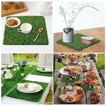jltkj Artificial Grass Tiles for Stylish Patio Decor