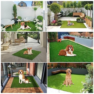 jltkj Artificial Grass Tiles for Stylish Patio Decor