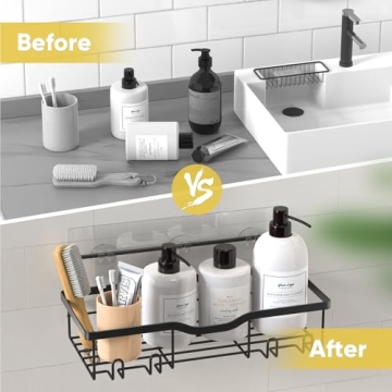 Almaybe 5 Pack Adhesive Shower Caddy - Durability Meets Style
