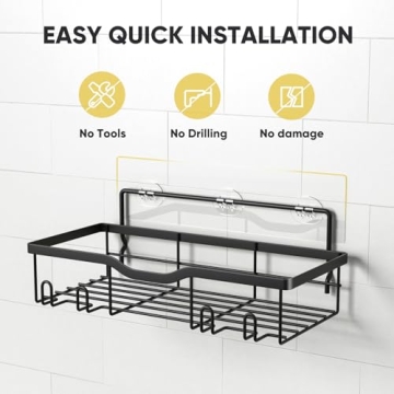 Almaybe 5 Pack Adhesive Shower Caddy - Durability Meets Style