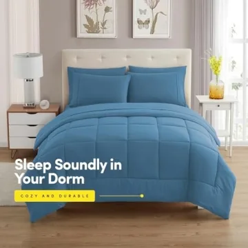 Cozy Twin XL College Bedding Comforter Set 5 Piece