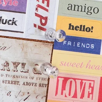 Yalis Push Pins 600 Count Clear Durable Thumb Tacks