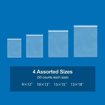 Small Plastic Bags, 300 PCS Mini Baggies 3 Assorted Sizes 2x2 2x3 3x4 Inch. Mini Jewelry Bags Reclos...