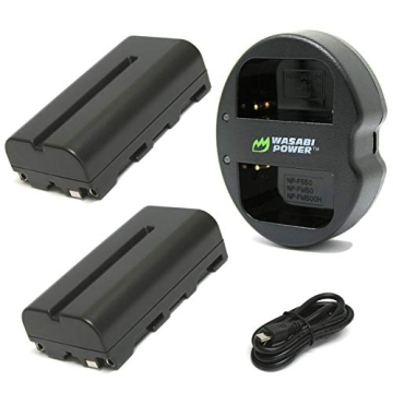 Wasabi Power Battery (2-Pack) & Dual USB Charger for Sony Cameras & Devices