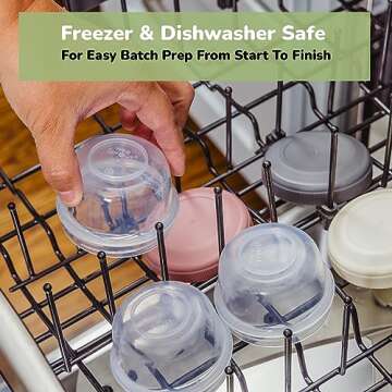 WeeSprout Baby Food Containers - Small 4 oz Containers with Lids, Leakproof & Airtight, Freezer Safe, Dishwasher Safe, Thick Food Grade Plastic, Set of 12 Baby Food Storage Containers + Color Options